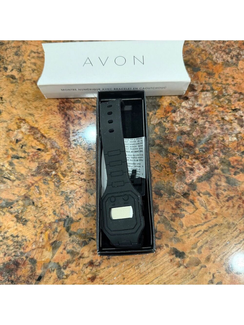 Avon Black Digital Silicone Watch